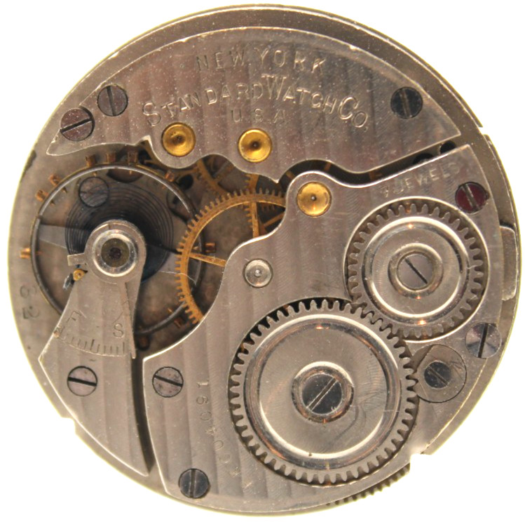 1912 NEW YORK STANDARD POCKET WATCH MOVEMENT BE004091 GRADE: 307 0s 7j (FL)