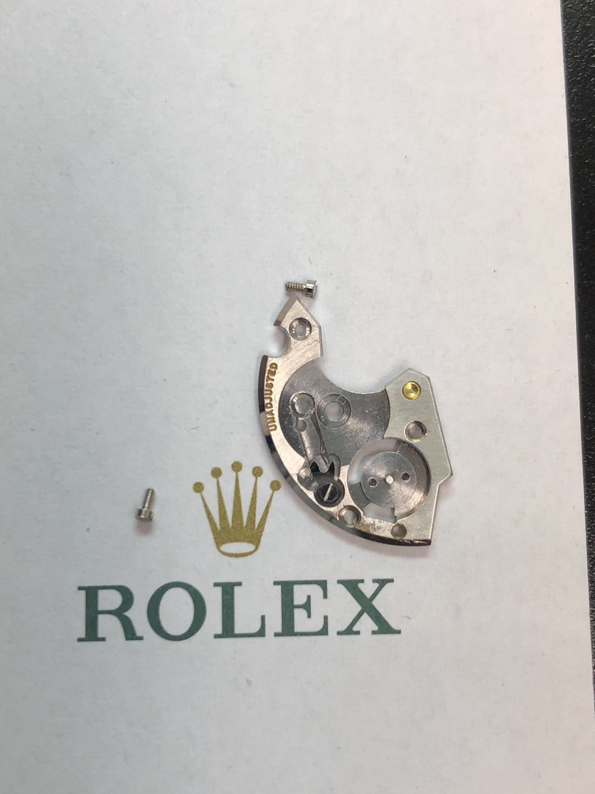 GENUINE Authentic rolex 1600 1801 barrel bridge with screws click and spring