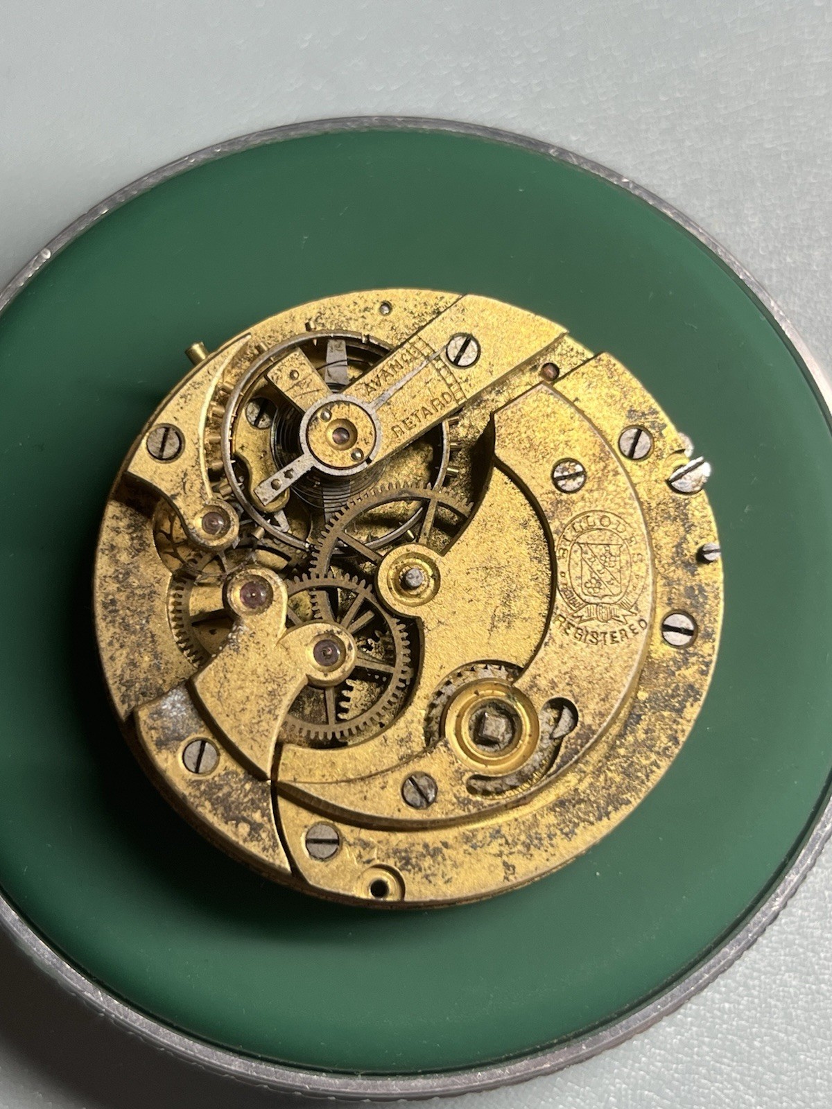 Antique 40.7mm Billodes Registered Pocket Watch Movement Key Wind Pin Lever