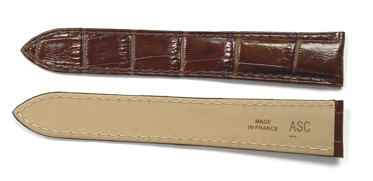 Watch Band Genuine Leather Alligator Grain fit Cartier Watch 14X12MM