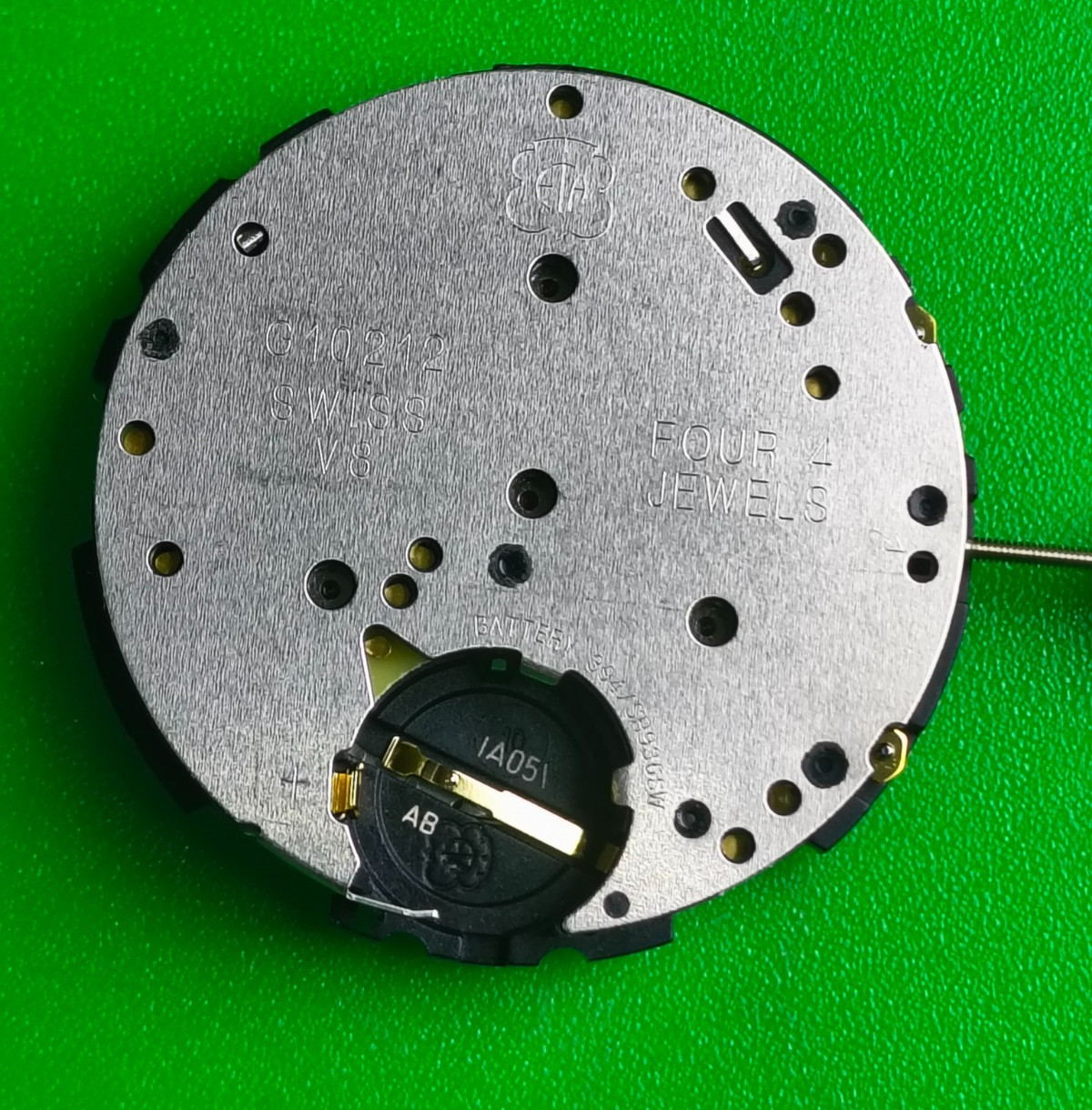 ETA G10.212 Quartz Movement , Horizontal Disk at 4, Chronograph AB version