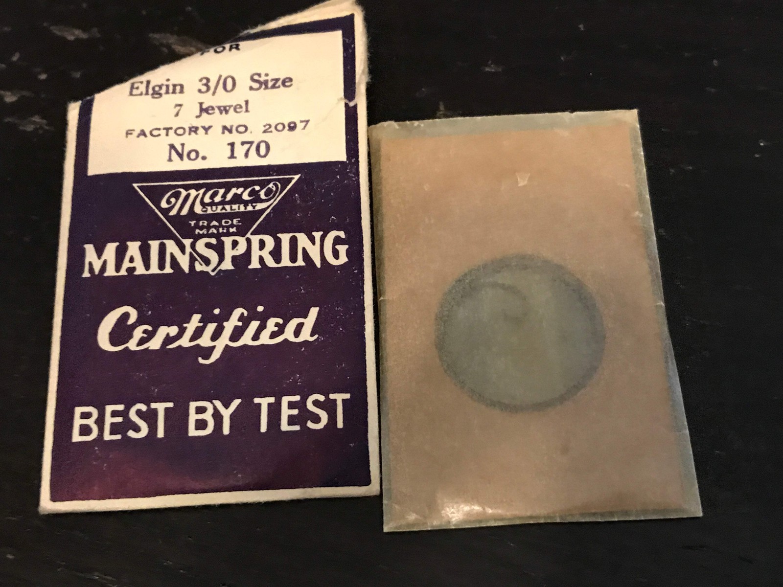 Marco Mainspring #170 for 0s & 3/0s Elgin movements No. 2097 – Steel