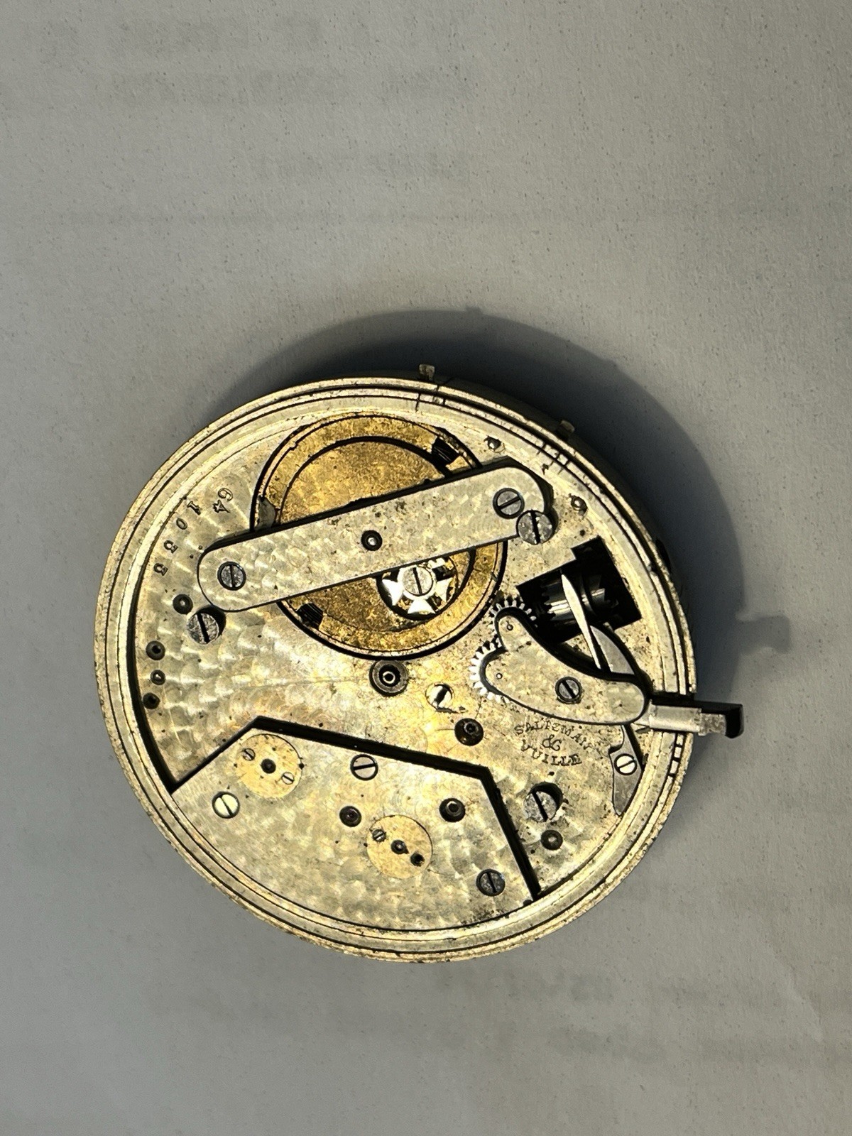 AUGUSTE SALTZMAN 45.22mm POCKET WATCH MOVEMENT RUNNING FREE SHIPPING