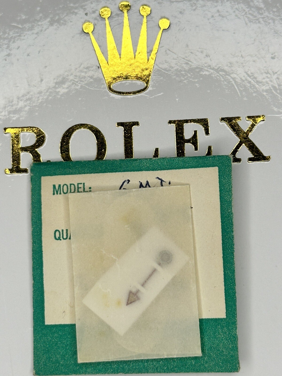GENUINE ROLEX GMT ALL RED Arrow 24 Hour Hand 1675 Yellow Tritium 1570 Blueberry