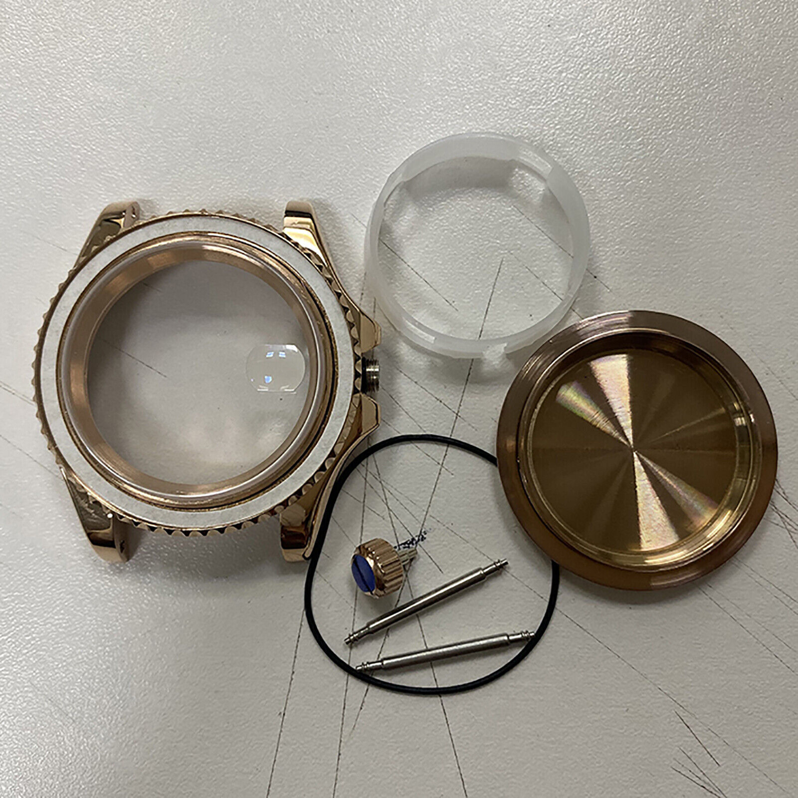 Stainless Steel Watch Case for 8200 8215 Mingzhu 2813 Movement 40MM Yacht Rose