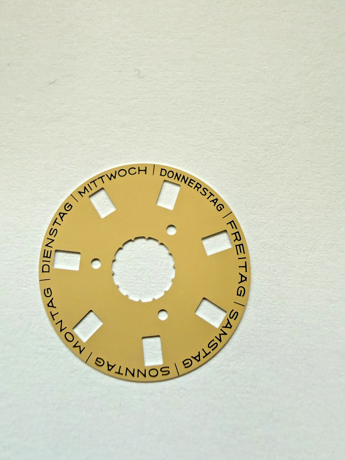 Genuine Rolex 3055 Cali Beige Day Date Disc for Deutsch Model 18038 18048 18078
