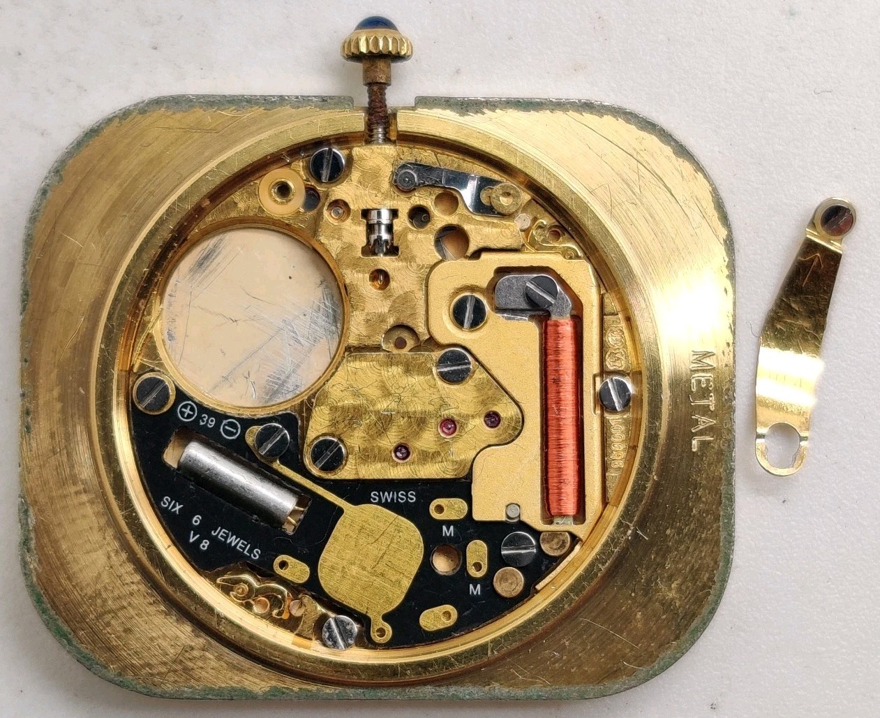 Concord nine/quartz ETA Cal. 959.001 Swiss quartz movement For Repair Diamond