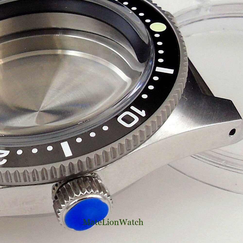 300m Diver Watch Case Fit NH35 ETA2824 PT5000 Domed Sapphire Crystal AR Coating