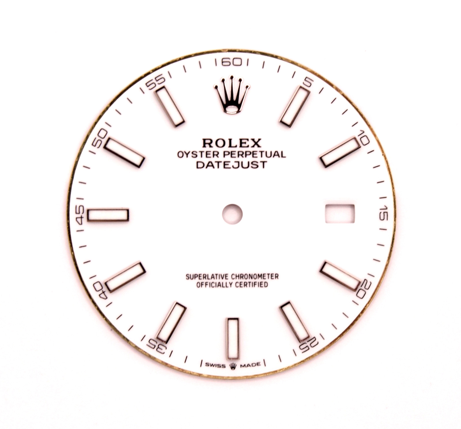 ORIGINAL Rolex Dial 41mm Datejust White Stainless Steel with Date 126334/126300