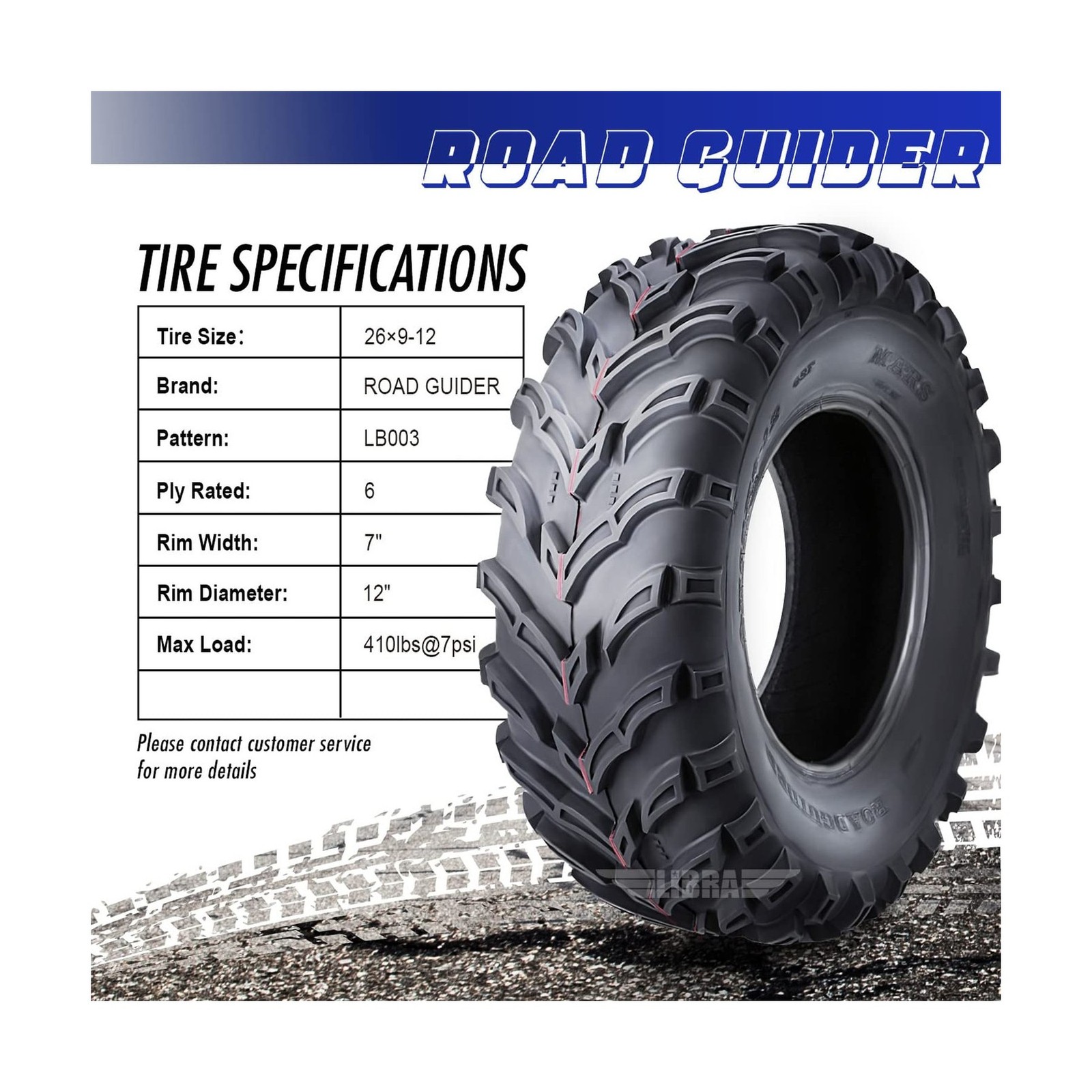 ROADGUIDER 2 New ATV/UTV Tires 26×9-12 26x9x12 6PR 10275