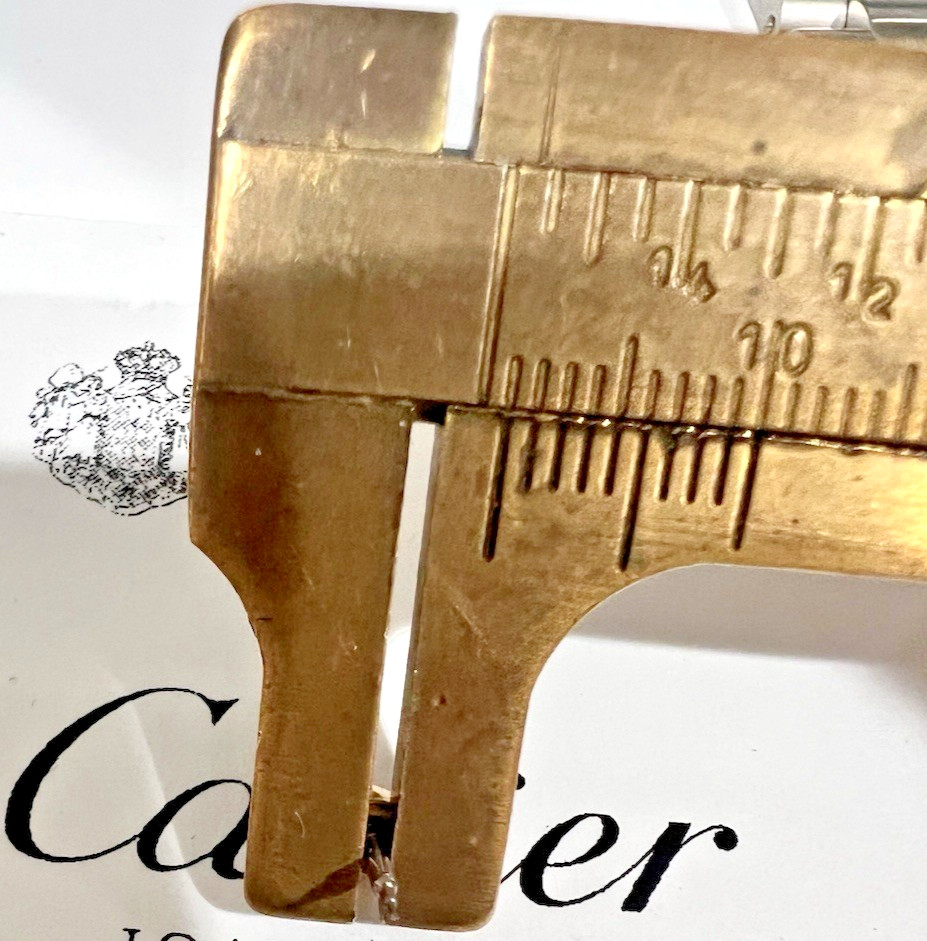 Cartier Watch Crown 18k Yellow Gold SAPPHIRE 3.35mm COMPLETE W/STEM Swiss Made