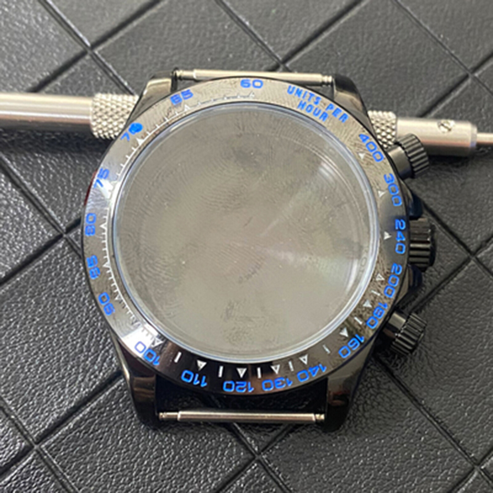 For VK63 Quartz Movement 39MM Stainless Steel Strap Sapphire Glass Watch Case