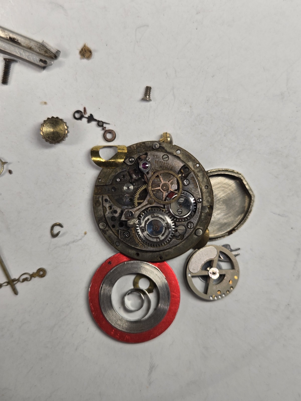 mens watch parts lot watchmaker pocket elgin 555 pilgram waltham bench sweeps