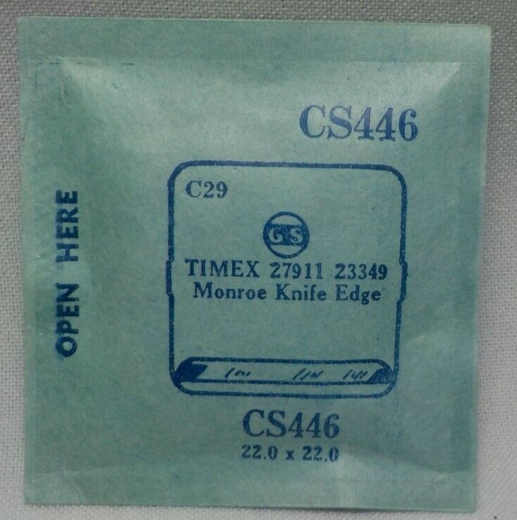 TIMEX MONROE KNIFE EDGE 27911 23349 WATCH CRYSTAL CS446 REPLACEMENT 22.0 X 22.0