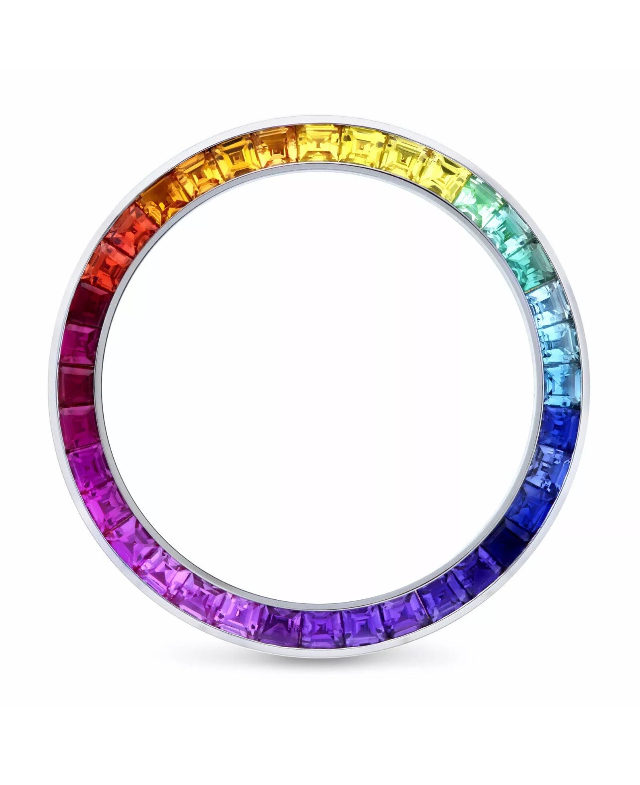 Synthetic Rainbow Colored Bezel For Rlx Daytona Fit 16519, 16520, 116500, 116520
