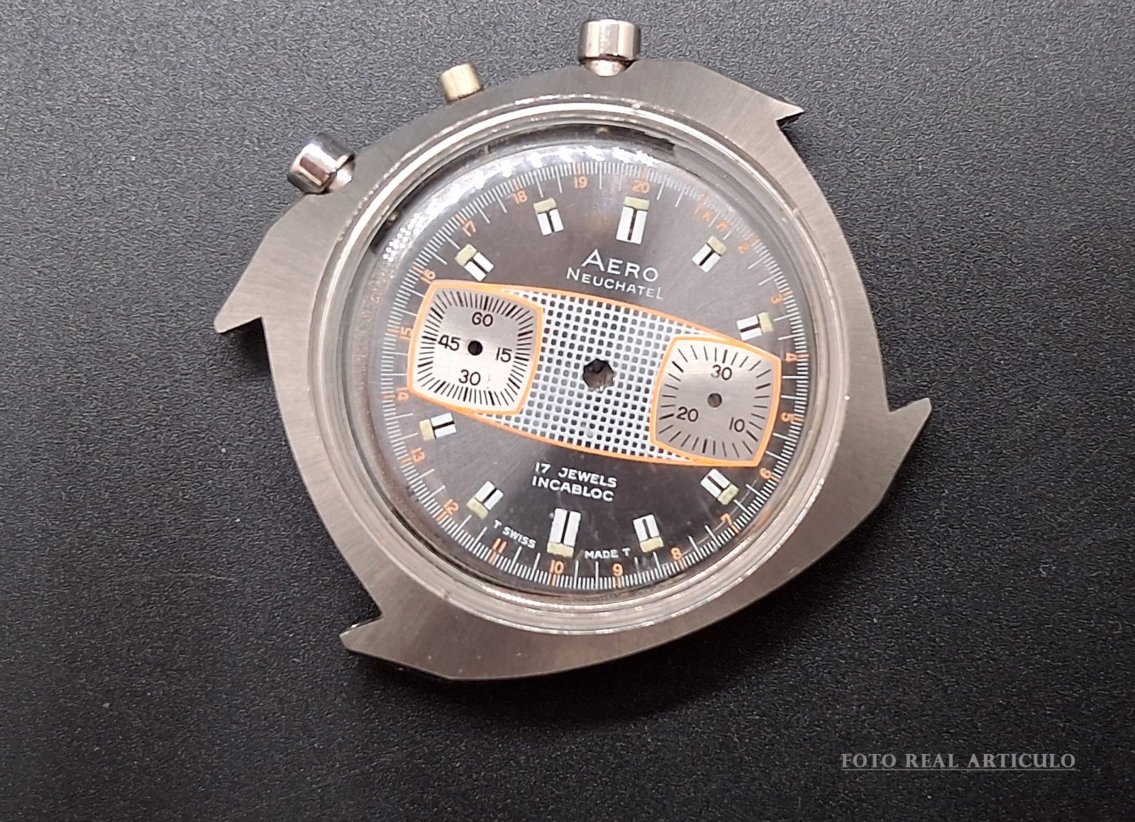 Replacement Original Part Case + Dial Aero Neuchatel Chrono VALJOUX 7733.