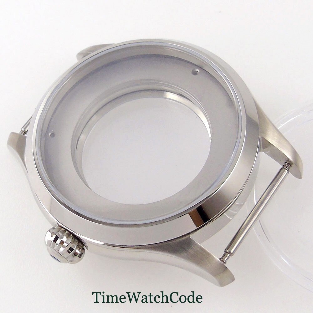 Rose Gold /PVD/Silver Watch Case 43mm Fit Miyota8215 821A DG2813 Sapphire Glass