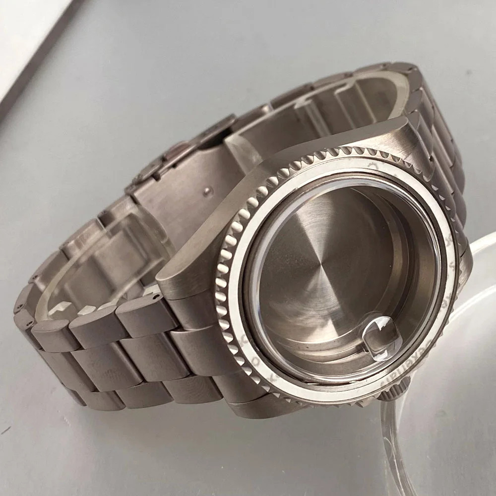 20ATM 40MM Titanium Diver Watch Case Strap For NH34 NH35 PT5000 Sapphire Glass