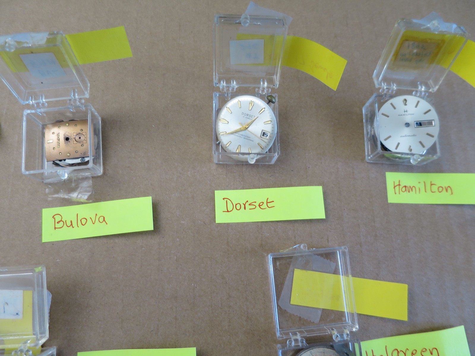 Lot 20 Bulova, Hamilton, Gruen, Rading, Waltham, Halgreen SWISS Movements Parts