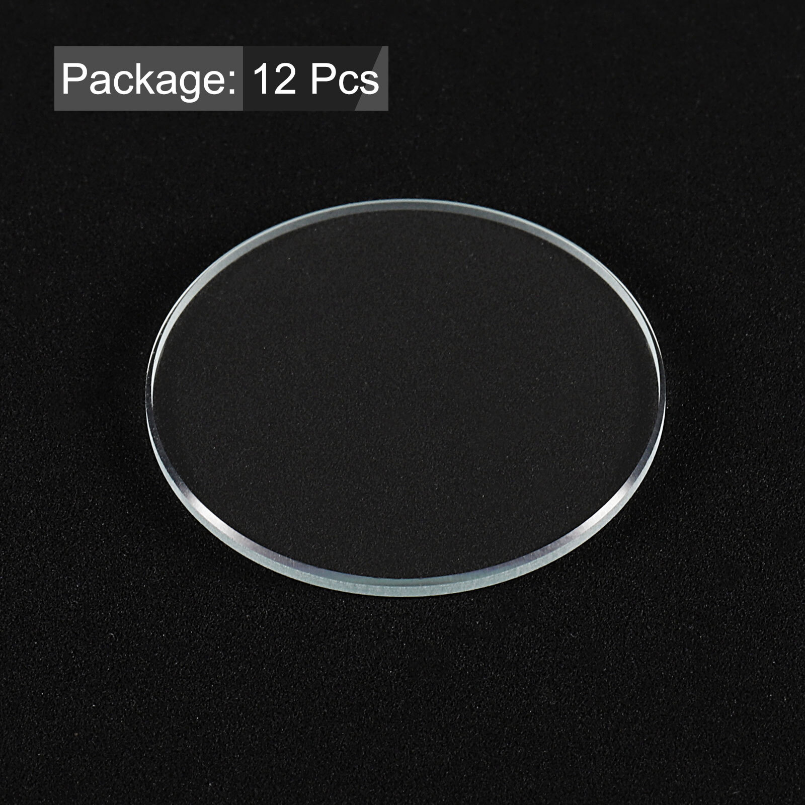 12pcs Watch Crystal Glass Lens 25mm Flat Round Glass Watch Face Crystals Lens