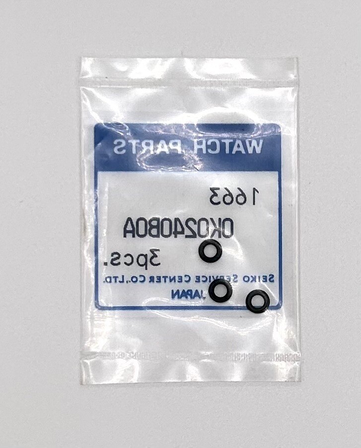 NEW GENUINE SEIKO 6309-7040, 6309-7049 3PC TUBE/CROWN GASKETS SET Part 0K0240B0A