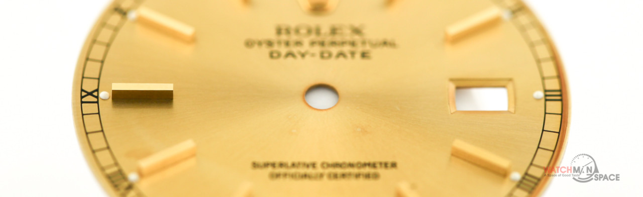Original Men’s Rolex DayDate 36mm 18238 18038 Champagne Stick Dial 18KY #L16