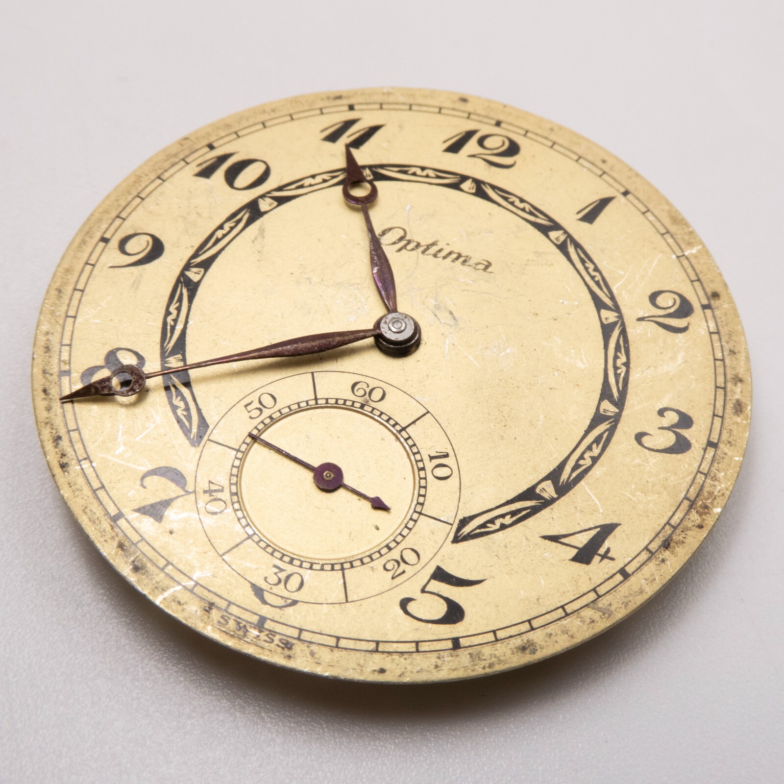 Optima 38.9 x 5.4 mm 16-Jewel 2-Adjustment Antique Pocket Watch Movement