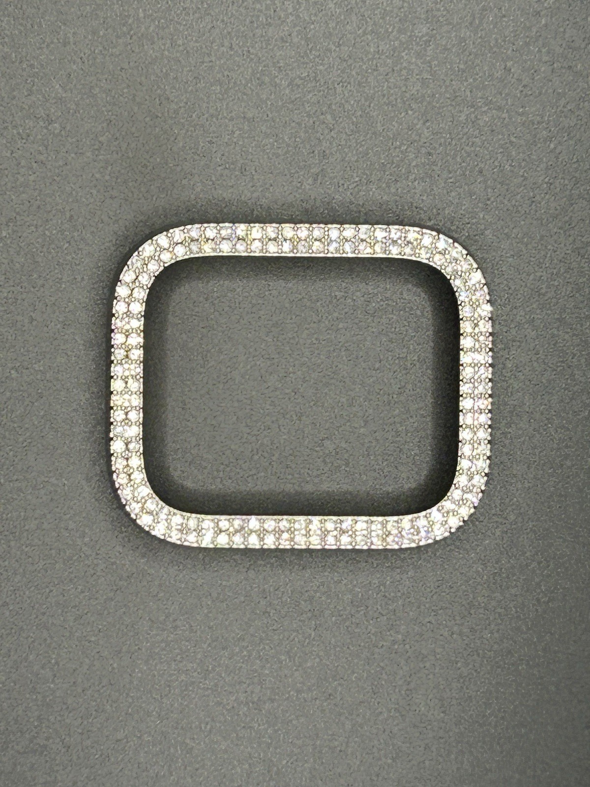 45mm Apple Watch Diamond Bling Case Cover Bezel Silver Tone Protective Frame