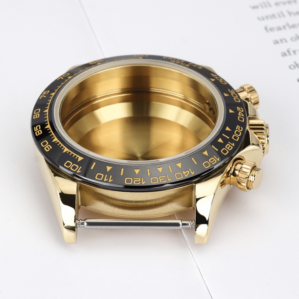 Multi-functional Tachymeter Bezel 39mm Pilot Watch Case Sapphire For Seiko VK63