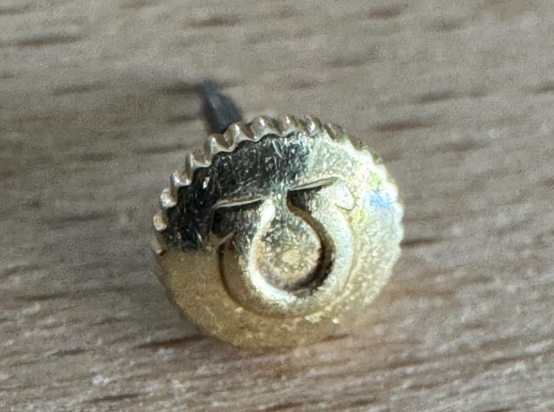 VINTAGE LADIES’ OMEGA YELLOW GOLD-FILLED STEM AND CROWN FOR 212 WRISTWATCH
