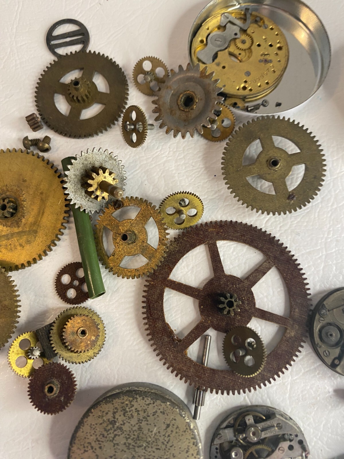 25 Unique Watch Gears Part Steampunk Lot Art Movements Craft Pieces Faces