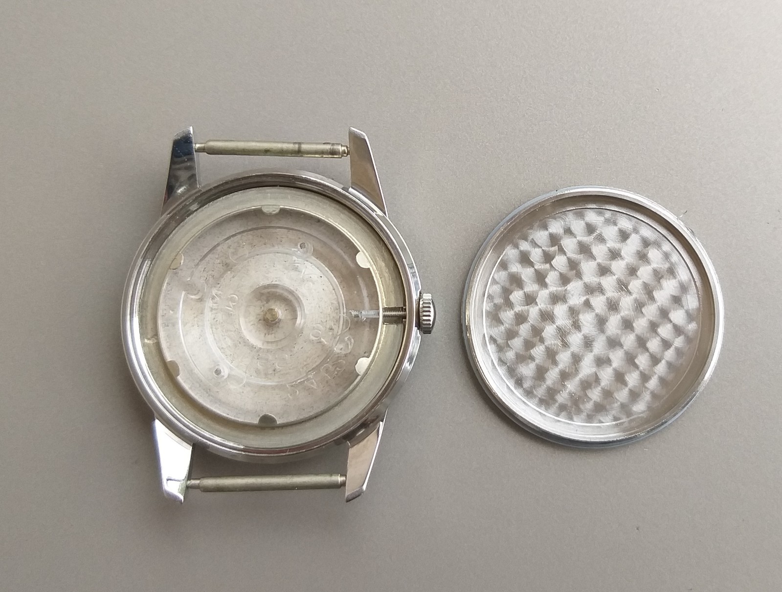 ETA 2452 or ETA 2391 Project Watch 35mm Steel Case + Dial & Hands NOS 1970’s