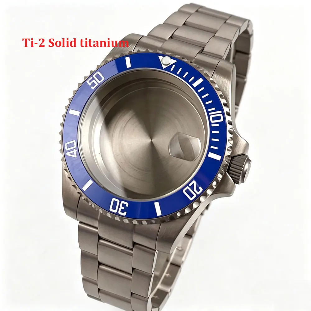 20ATM 40MM Titanium Diver Watch Case Strap For NH34 NH35 PT5000 Sapphire Glass