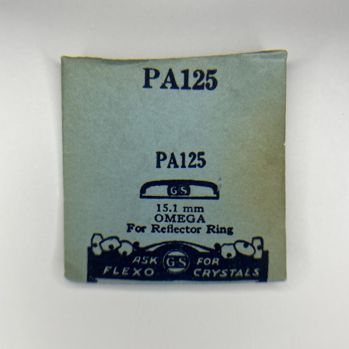 GS PA125 Watch Crystal – Fits Omega – 15.1 mm – For Reflector Ring – Replacement