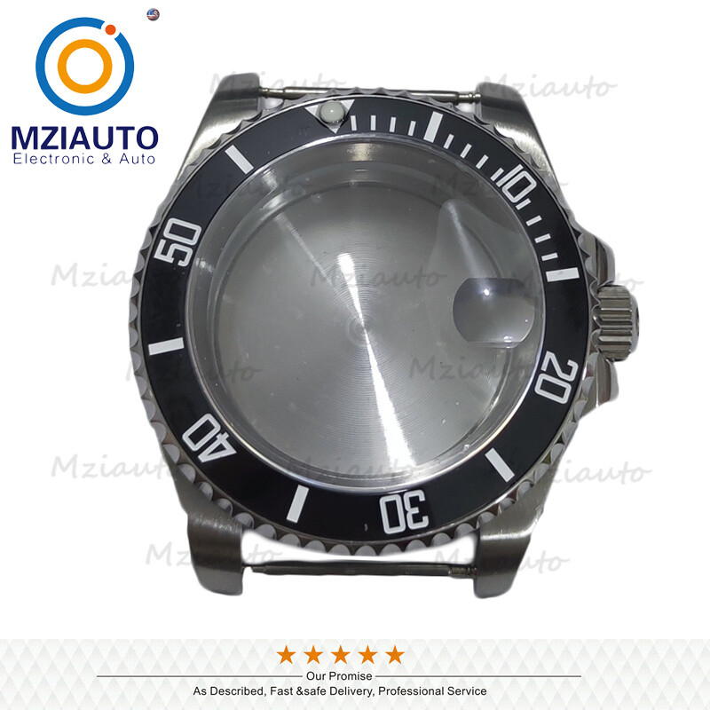 40mm For NH35 NH36 4R35 4R15 SKX007 Movement Black Ceramic Bezel Watch Case