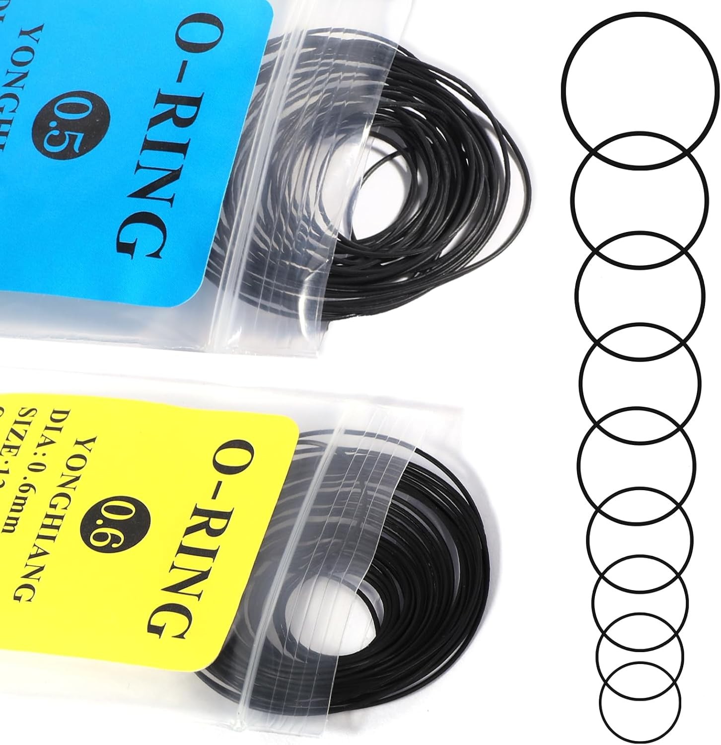 O Ring Watch Gasket, 53 Pcs 0.5/0.6 mm Waterproof Rubber Watch Seal Washers Repl