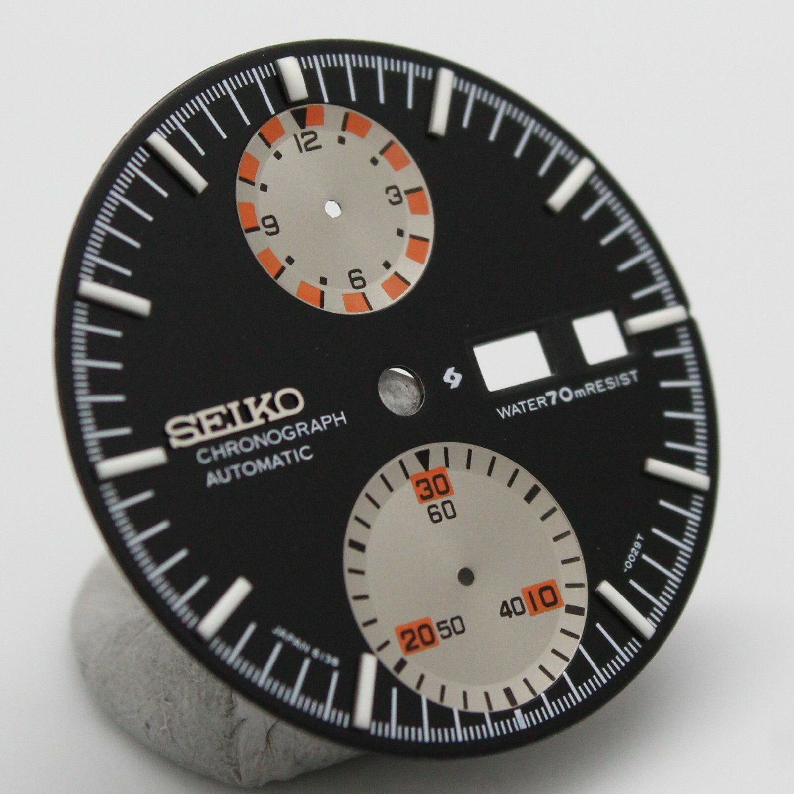 Black Resist Dial For Vintage SEIKO Chrono UFO 6138-0010 6138-0011 6138-0012