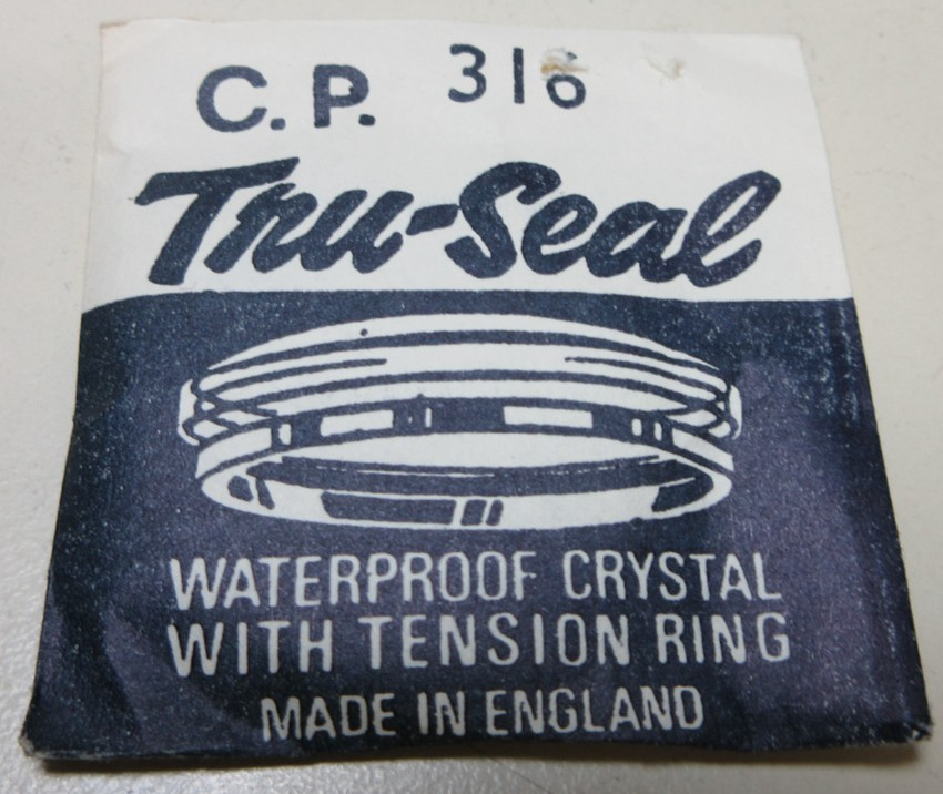 TRU SEAL ROUND WATCH CRYSTAL CP 316 WATERPROOF WATCHMAKER REPLACEMENT PART #351