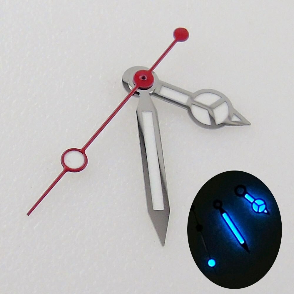 Silver Luminous Watch Hands for NH35 NH36 NH38 ETA2824 PT5000 Miyota8215 DG2813