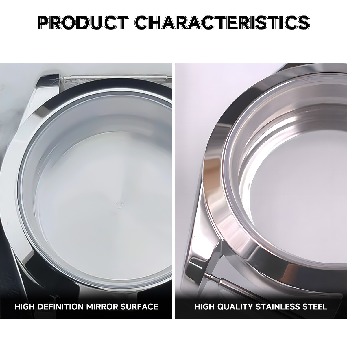 36MM Stainless Steel Watch Case Sapphire Glass for SEIKO NH35A/NH36/4R Movement