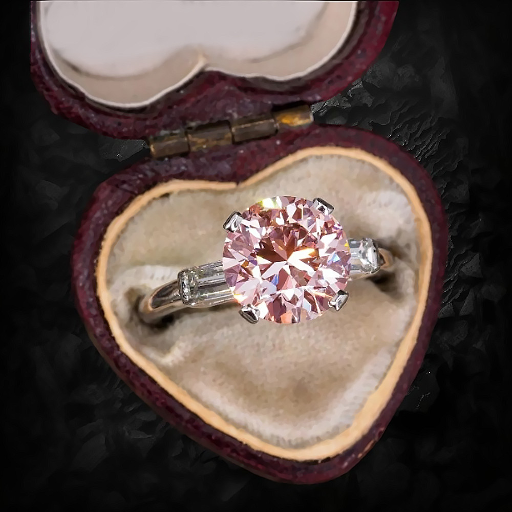 950 Platinum Diamond Ring Semi Mount Setting Round Cut 0.50 Carat Size 5 6 7