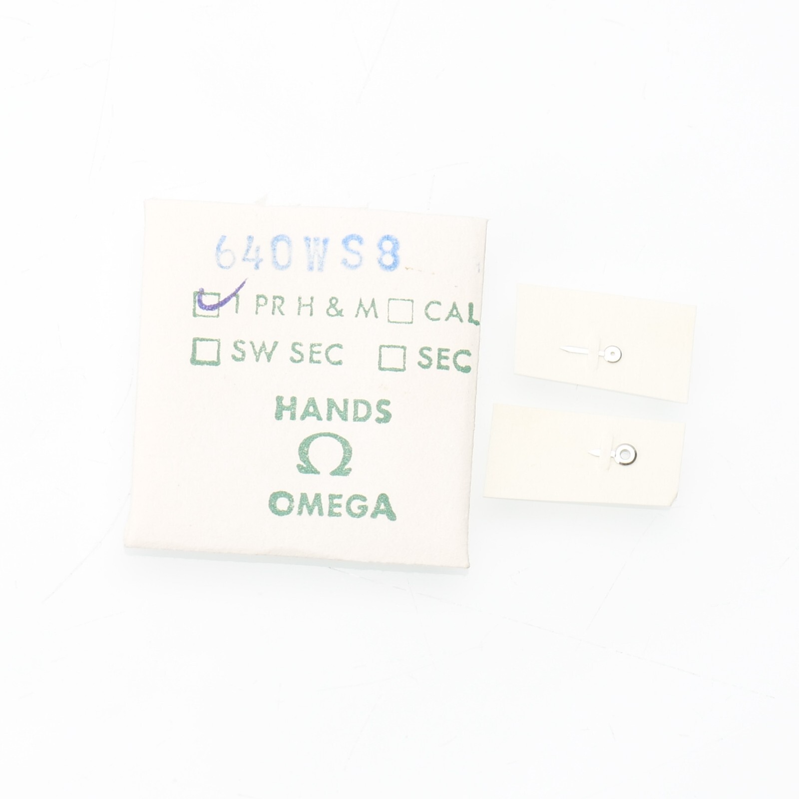 Vintage ORIGINAL OMEGA 640 Pair Hands WS 8 for Cal 640 New Old Stock (C6D16)