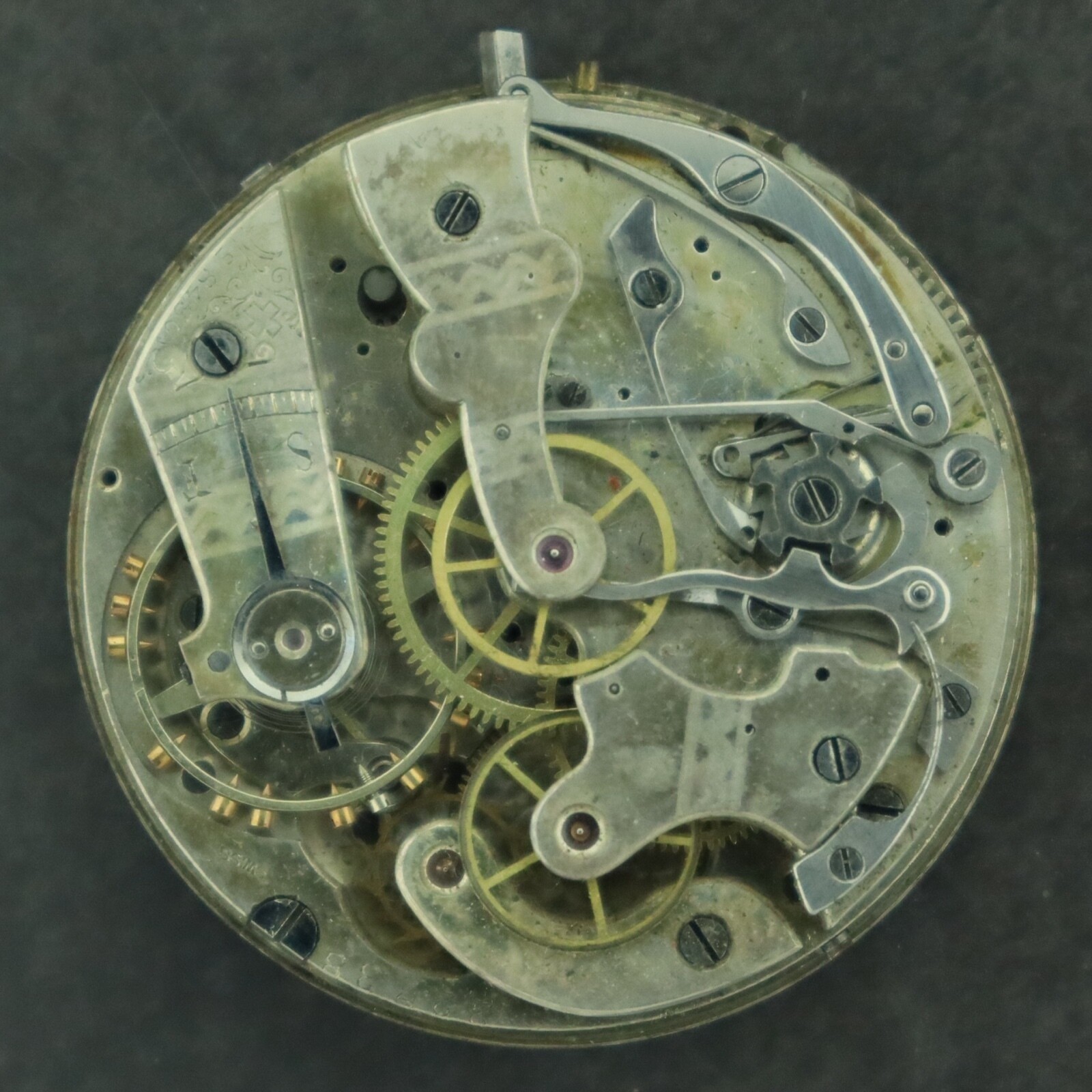 Antique Unbranded Longines Mechanical Chronograph Pocket Watch Movement Swiss