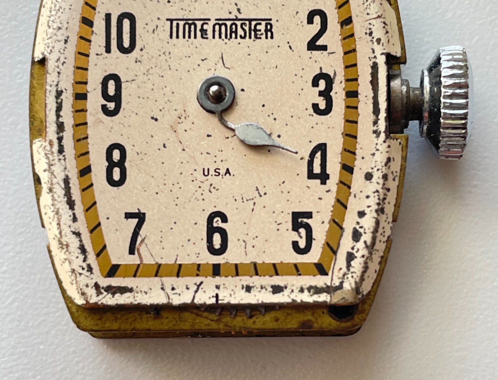 Vintage The E Ingraham Co Bristol Ct Usa Time Master Watch Movement Parts Repair
