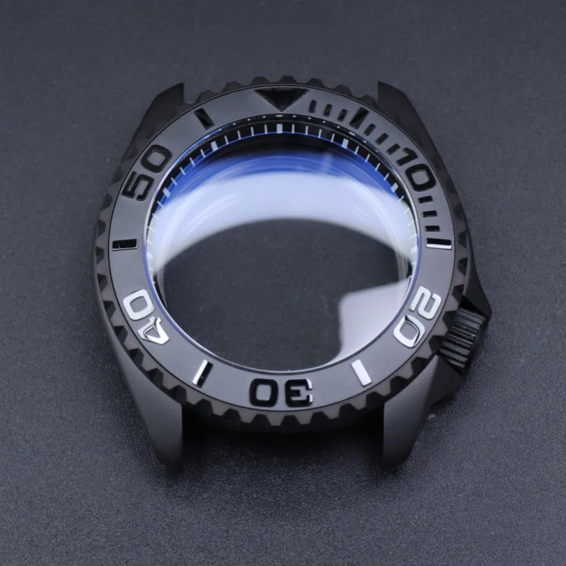 Wildfire 42mm SKX007 Watch Case Steel Black Matte Sapphire Crystal NH35 NH36