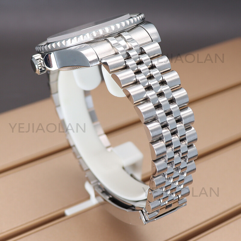 40mm Watch Case+Jubilee Bracelet Cyclops Sapphire Glass For Seiko nh35 Movement