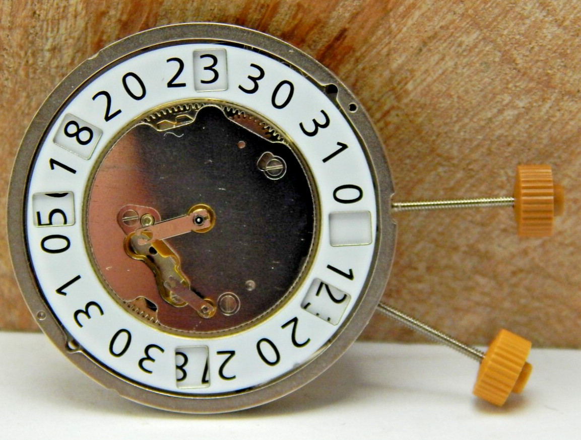 Dual time date Ronda 6203.B quartz wrist men’s wrist watch movement with stems