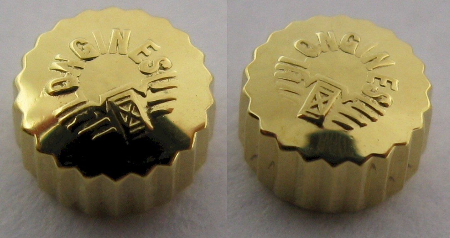 Longines crown in yellow gold plated diameter 4.8 mm * Tap 10 *