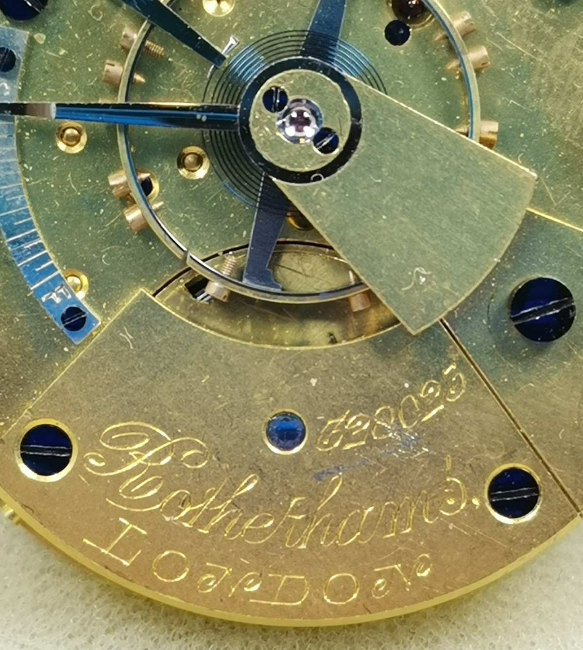 Rotherhams London Pocket Watch Movement 41.3 mm Parts/ Repair!