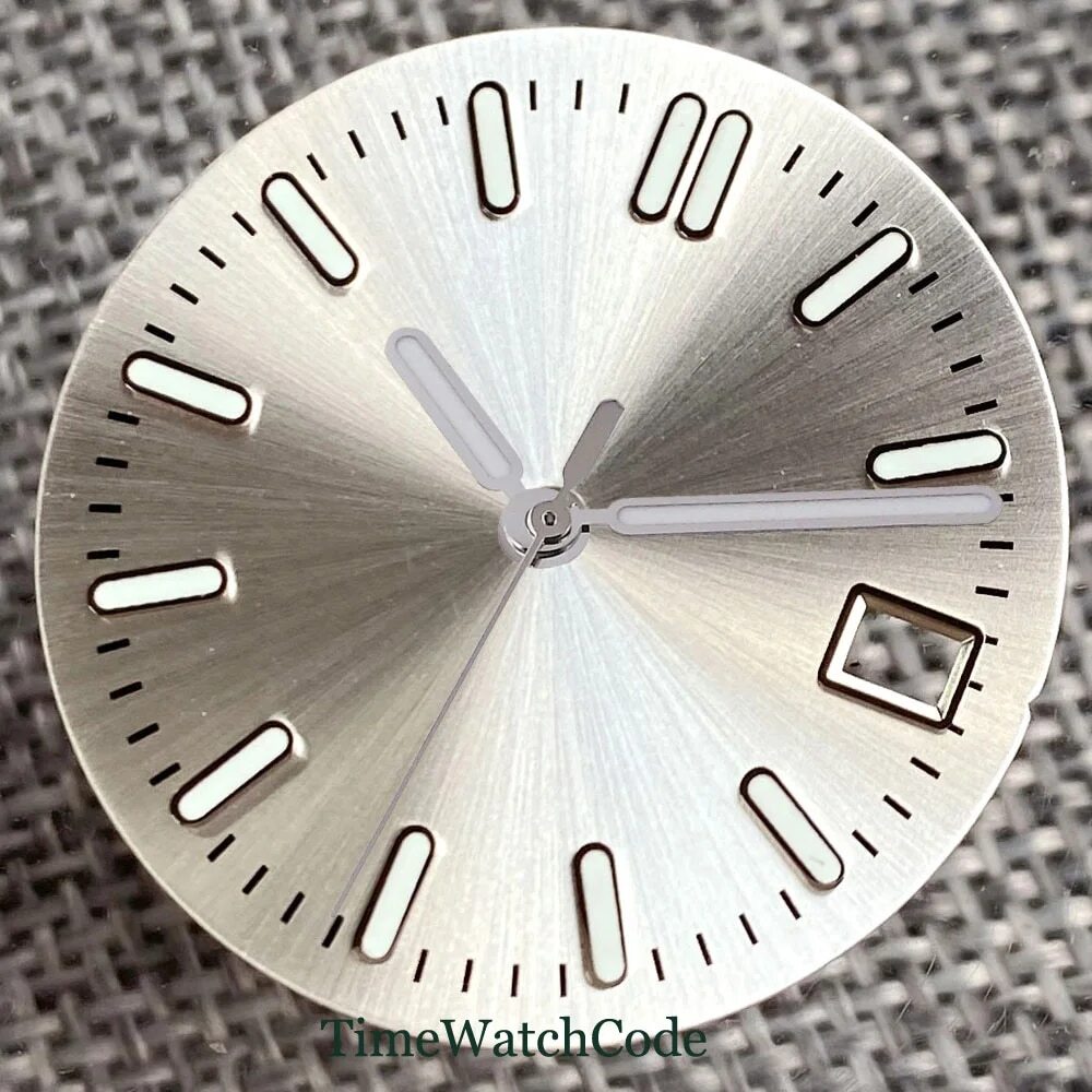 Sunburst Watch Dial Face for NH35 NH36 NH38 Movement Luminous Black Blue 29mm